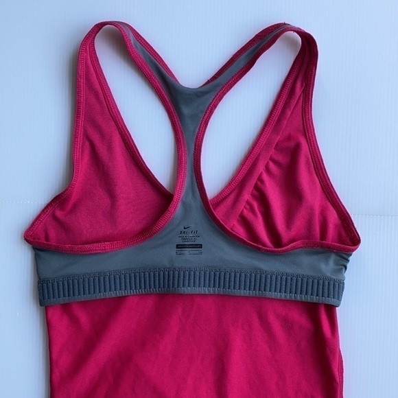 Nike Pink Racerback Side Ruffle Tank Top S - Picture 12 of 16
